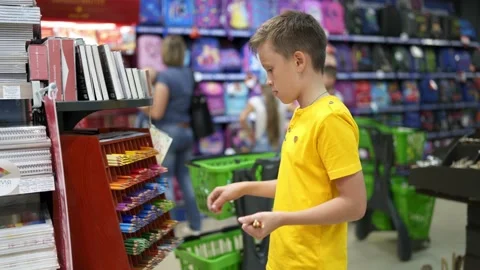 Boy preparing for september Stock Footage 135987772