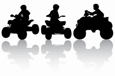 Boy on the quadbike Stock Illustration