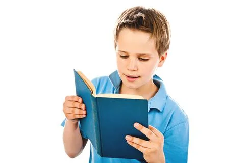 Boy reading book Stock Photos