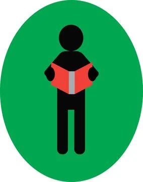 Boy reading Stock Illustration
