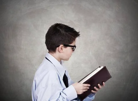 Boy reading Foto stock