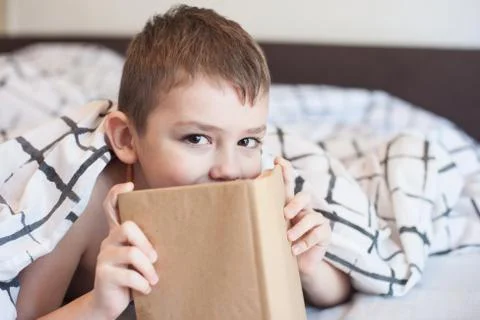 A boy is reading Stock Photos