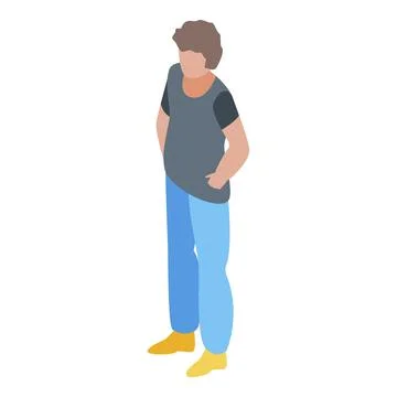 Boy ready for excursion icon, isometric style Stock Illustration