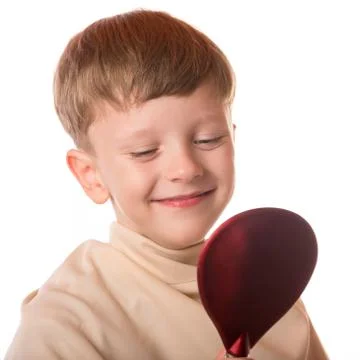 Boy at a reception at the barber Foto stock