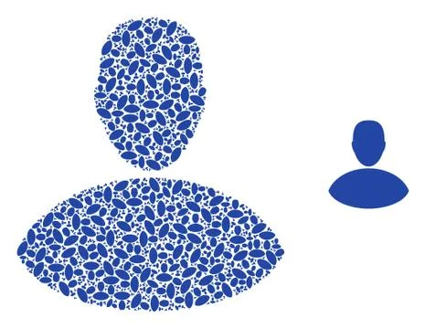 Boy Recursive Composition of Self Items Illustrazione stock