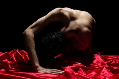 Boy with red cloth Stock Photos