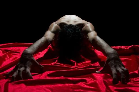Boy with red cloth Stock Photos