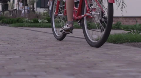 Boy rides bicycle Stock Footage 62758503