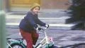BOY RIDES BIKE Bicycle Rider Kid Child Riding 1960s Vintage Film Home Movie 287 HD Footage