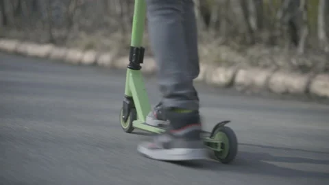 Boy rides on a bike path  Video stock 141513995