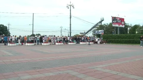 Boy Riding A Scooter Stock Footage 7730371