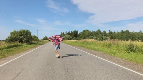 Boy Riding On Skateboard Stock-Footage 79498552