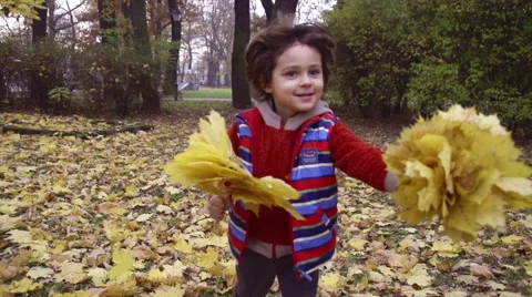 Boy running to the camera in the park, steadycam, slow motion shot at 240fps Vidéo 44921903