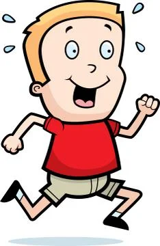 Boy Running Stock Illustration