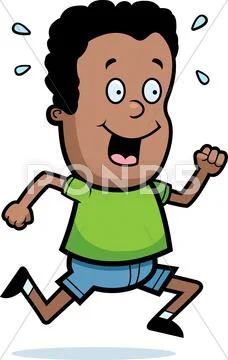 Boy Running Stock Illustration