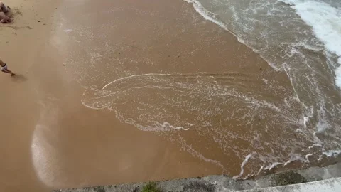 Boy running out of water at the beach Stock-Footage 249382007