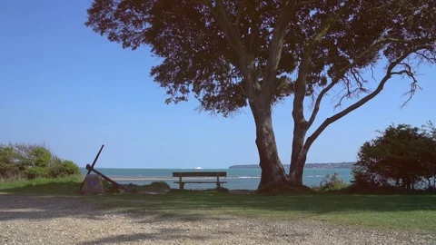 Boy running towards sea viewpoint in slow motion Stock Footage 74805403