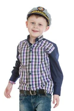 Boy in a sailor suit Stock Photos