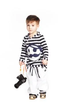 Boy in the sailor suit 스톡 사진