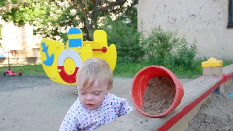 Boy in the sandbox Stock Footage 135250811