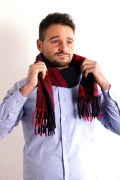 Boy with scarf Stock Photos