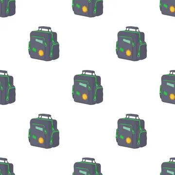Boy school bag pattern seamless vector Stockillustratie