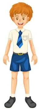Boy in school dress Stock Illustration