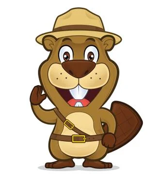 Boy scout beaver Stock Illustration