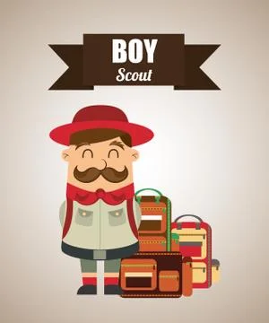 Boy scout design, vector illustration eps10 graphic Stock Illustration