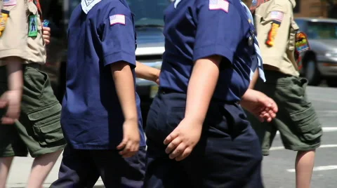 Boy Scouts Parade HD 스톡 동영상 731458