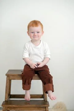 A boy with a scratch on his nose Stock Photos