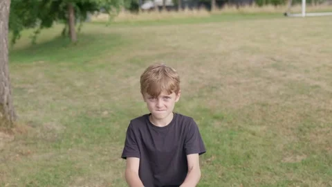 A Boy on a Seesaw Closeup Slow Motion Stock-Footage 345880907