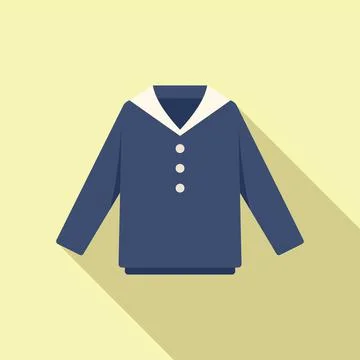 Boy shirt icon flat vector. School uniform 스톡 일러스트