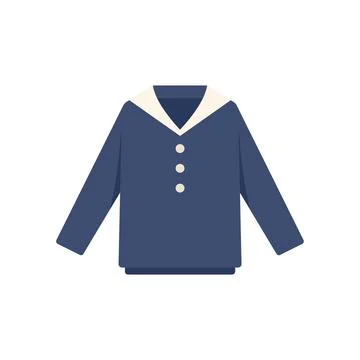 Boy shirt icon flat vector. School uniform 스톡 일러스트
