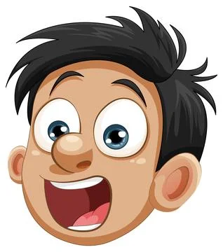 Boy with Shocked Expression Vector Illustrazione stock