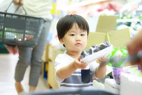 Boy shopping Stock Photos