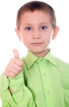 Boy showing ok Stock Photos