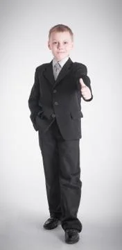 Boy shows gesture Stock Photos