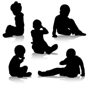Boy silhouette Stock Illustration