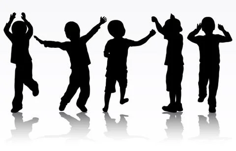 Boy silhouette Stock Illustration