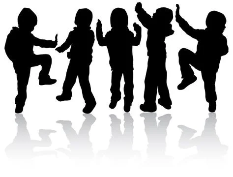 Boy silhouette Stock Illustration