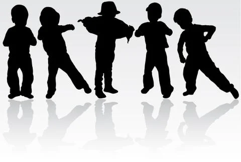 Boy silhouette Stock Illustration