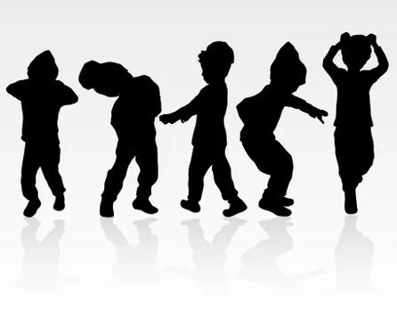 Boy silhouette Stock Illustration
