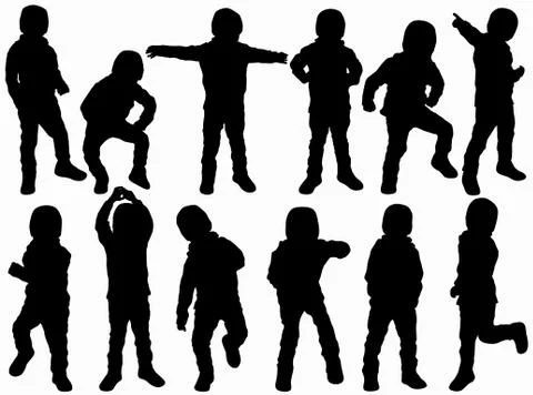 Boy silhouette Stock Illustration