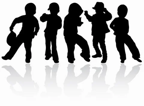 Boy silhouette Stock Illustration