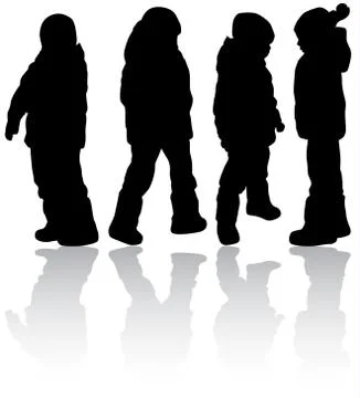 Boy silhouette Stock Illustration