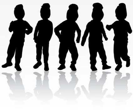 Boy silhouette Stock Illustration