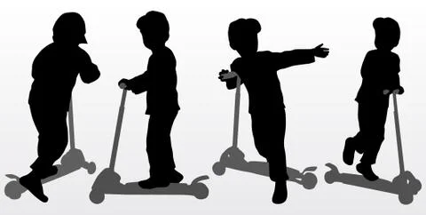 Boy silhouette Stock Illustration