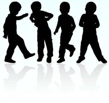 Boy silhouette Stock Illustration