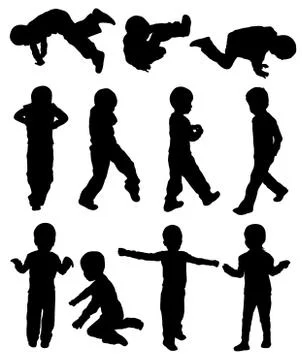 Boy silhouette Stock Illustration